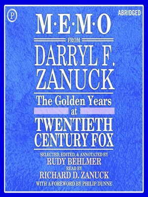 cover image of Memo from Darryl F. Zanuck